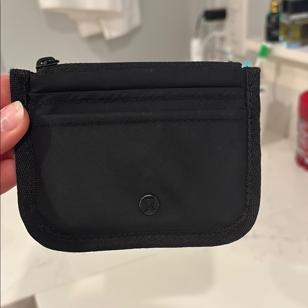 Lululemon Athletica Black Wallet Minimalist Design Compact